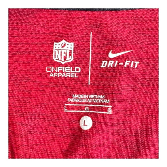 Nike NFL Arizona Cardinals Red Long Sleeve Dri-FIT Shirt Mens L Onfield Apparel - Picture 5 of 6
